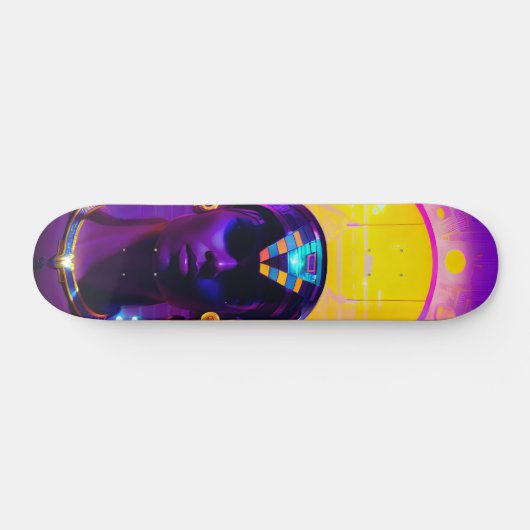 Synthwave Farao Skateboard (Horizontaal)