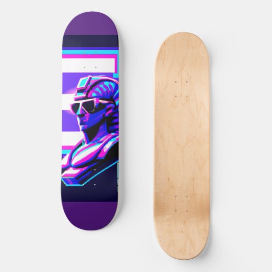 Synthwave Farao Skateboard (Voorkant)