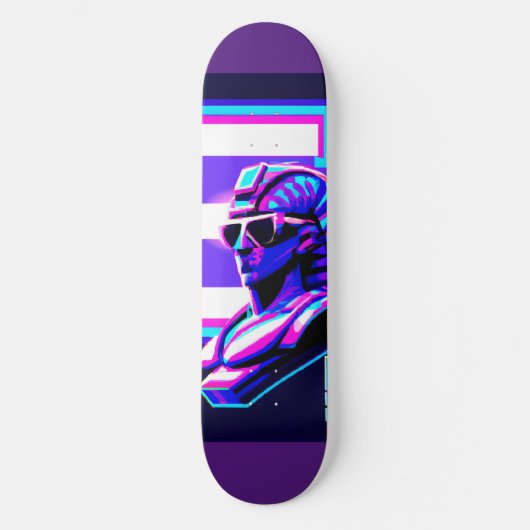 Synthwave Farao Skateboard (Voorkant)