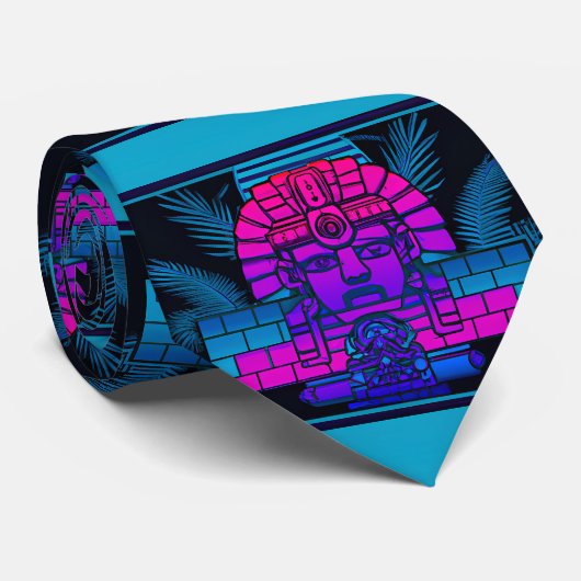 Synthwave Farao Stropdas (Opgerold)