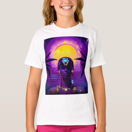 Synthwave Farao T-shirt (Voorkant)