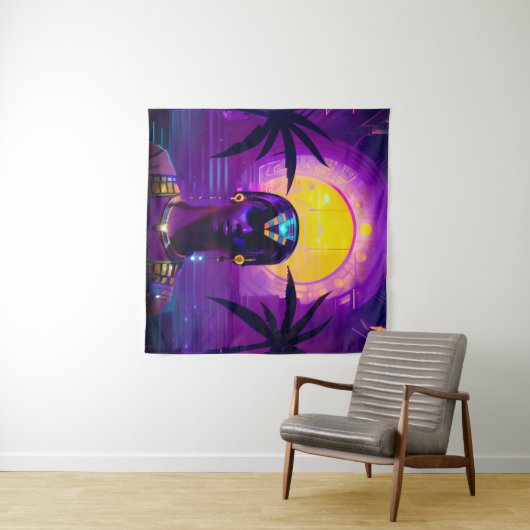 Synthwave Farao Wandkleed (In Situ (horizontaal))