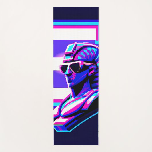 Synthwave Farao Yogamat (Voorkant)