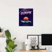 Synthwave future wave poster (Thuiskantoor)