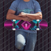 Synthwave Glanzende Piramide Tunnel Neon Sci-Fi