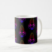 Synthwave Jackals Skull Coffee Mok (Voorkant rechts)