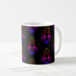 Synthwave Jackals Skull Coffee Mok