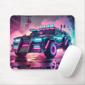 Synthwave Mad Max Apocalypse Car Mousepad Muismat (Met muis)