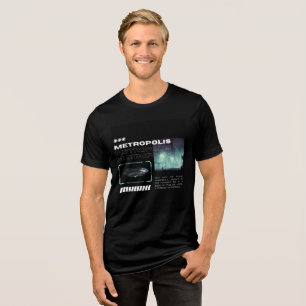 Synthwave Metropolis - Electropop-toetsenbord Tri-Blend Shirt