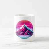 Synthwave Mountain Mug – Retro Sunset Coffee Cup (Centre)