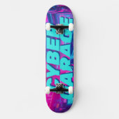 Synthwave Neon Car Cyberpunk Garage Outrun Skateboard (Voorkant)