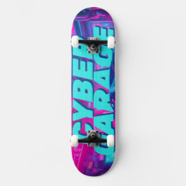 Synthwave Neon Car Cyberpunk Garage Outrun Skateboard
