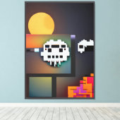 Synthwave Neuraliteit Modernist Canvas Afdruk (Insitu (Houten vloer))