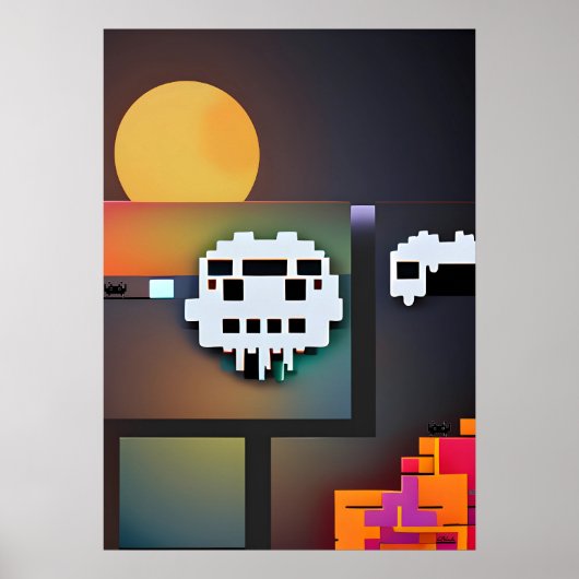 Synthwave Neuraliteit Modernist Poster (Voorkant)