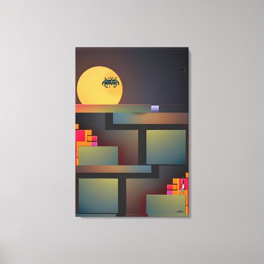 Synthwave Neurality Modernist II Canvas Afdruk (Voorkant)
