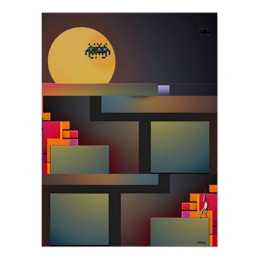 Synthwave Neurality Modernist II Perfect Poster (Voorkant)