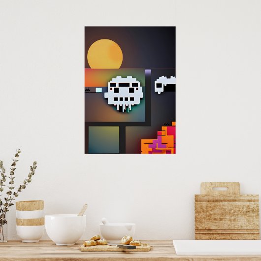 Synthwave Neurality Modernist Poster (Keuken)