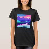 Synthwave outrun retrowave futuresynth sci fi 54 t-shirt (Voorkant)