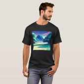 Synthwave outrun retrowave futuresynth sci fi 82 t-shirt (Voorkant volledig)