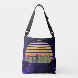 Synthwave Paarse crossbody tas