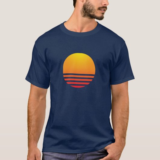 Synthwave Sun T-shirt (Voorkant)