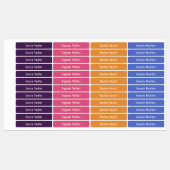 Synthwave Sunset Colors Waterproof Name Labels (Vel)