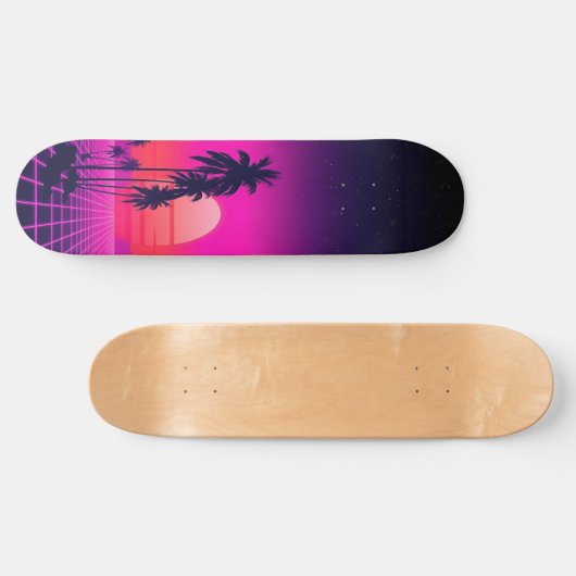 Synthwave Sunset: Edition 2 Skateboard (Horizontaal)