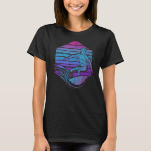 Synthwave Surfer Surfboard Surf Retro 90s VaporWav T-shirt