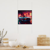 Synthwave Trends - BMW Classics AI-Generated Art - Poster (Keuken)