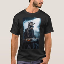 Synthwave Zebra Toetsenist T-Shirt