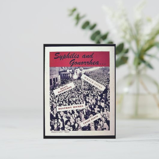 Syphilis en Gonorroe Briefkaart (Staand voorkant)