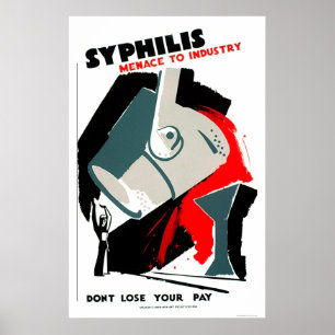 Syphilis is een menu 1940 WPA Poster