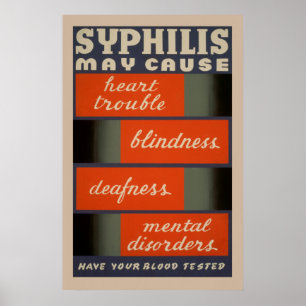 Syphilis kan het Poster van de Gezondheid van WPA