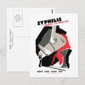 Syphilis ~ Menace naar de industrie Briefkaart (Voorkant / Achterkant)