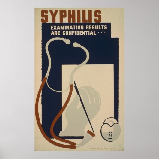 Syphilis WPA Health Poster (Voorkant)