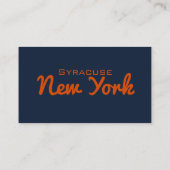 Syracuse, Carte de visite de New York (Dos)