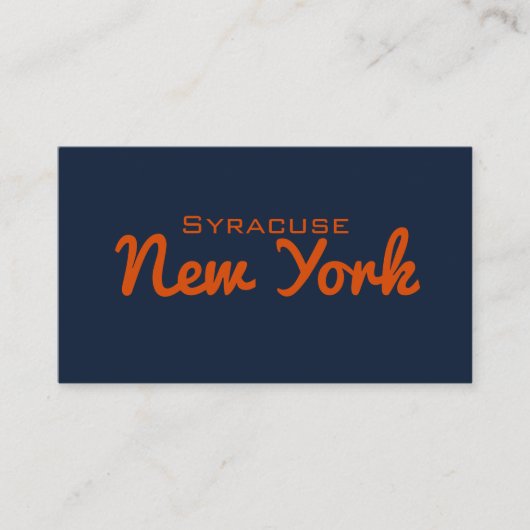 Syracuse, Carte de visite de New York (Devant)