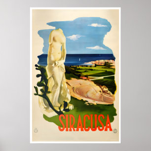 Syracuse Italie Art Italien Affiche de Voyage Impr
