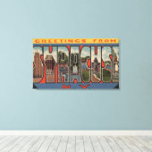 Syracuse, New York - grote letterscènes Canvas Afdruk (Insitu (Houten vloer))