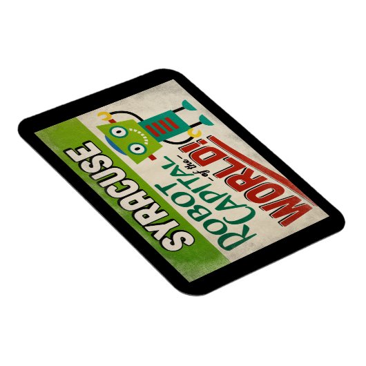 Syracuse New York Robot - Funny  Magneet (Rechterzijde)