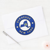 Syracuse New York Ronde Sticker (Envelop)