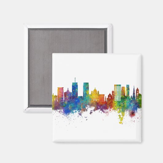 Syracuse New York Skyline Magneet (Voorkant / Achterkant)