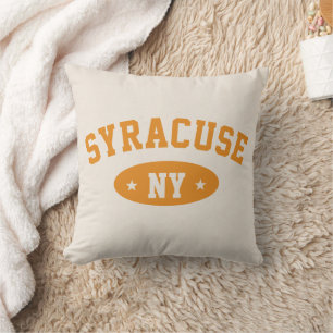 Syracuse New York Vintage Typografie Worpkussen Kussen