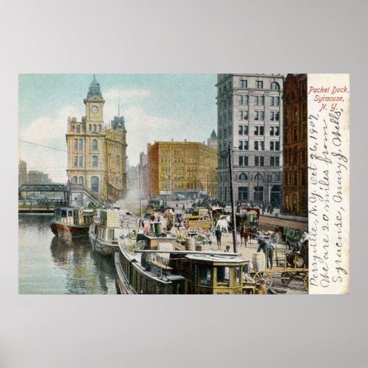 Syracuse, Packet Dock, 1905 Poster (Voorkant)