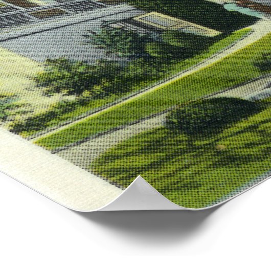 Syracuse U Campus-Uitzicht met Crouse College Poster (Hoek)