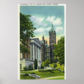 Syracuse U Campus-Uitzicht met Crouse College Poster (Voorkant)