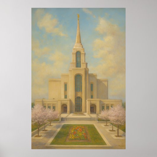 Syracuse Utah Temple Painting™ LDS Wall Art Poster (Devant)