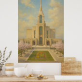 Syracuse Utah Temple Painting™ LDS Wall Art Poster (Cuisine)