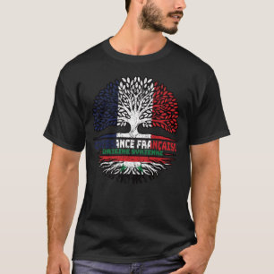 Syrian French France Tree Roots Flag T-shirt