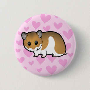 Syrian Hamster Love Ronde Button 5,7 Cm